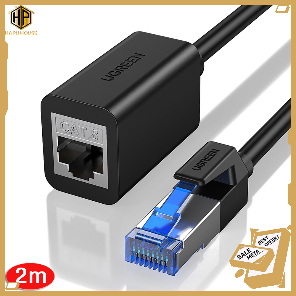 Cáp nối dài mạng lan rj45 ugreen 40497 chuẩn cat8 tốc độ 40gbps cao cấp - hapuhouse