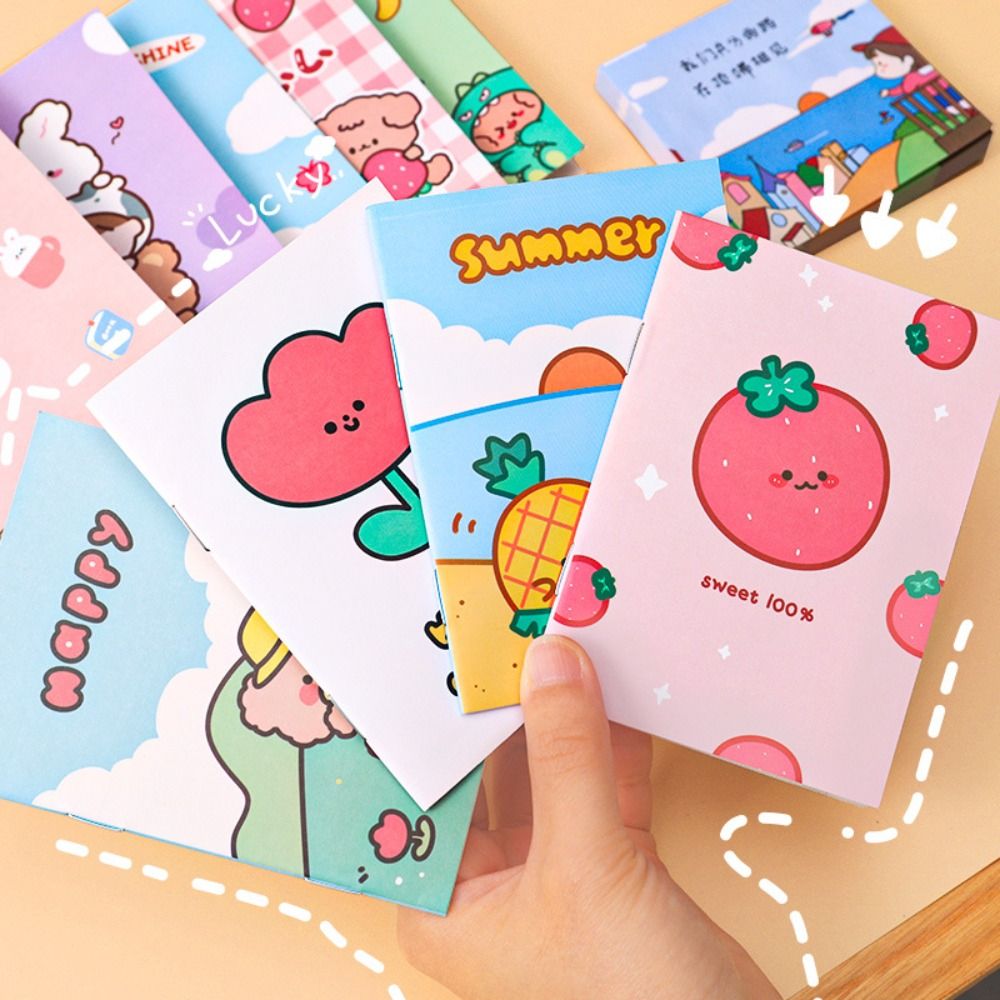Mmluck 4 cái từ túi Mini notepad ghi chú Nhật Ký Dễ Thương bỏ túi Sổ ghi chú dễ thương ghi nhớ máy tính xách tay mini cầm tay Quà Tặng Giải Thưởng