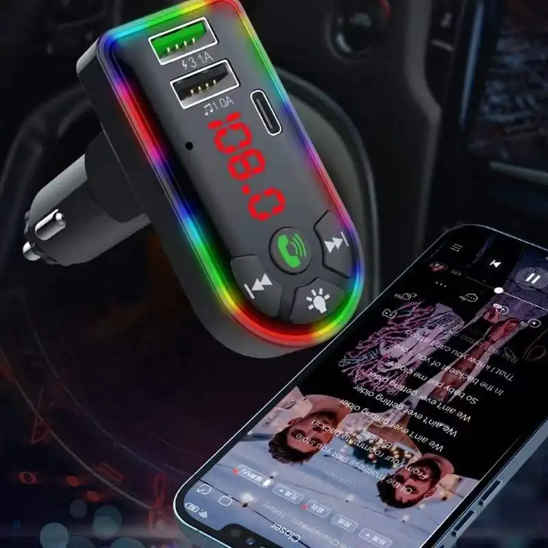ภาพหน้าปกสินค้าบลูทูธในรถยนต์+ ที่ชาร์จไฟมือถือ รับสัญญาณบลูทูธ Car Kit MP3 Player FM Transmitter Modulator X8 จากร้าน Gadget9 You บน Lazada