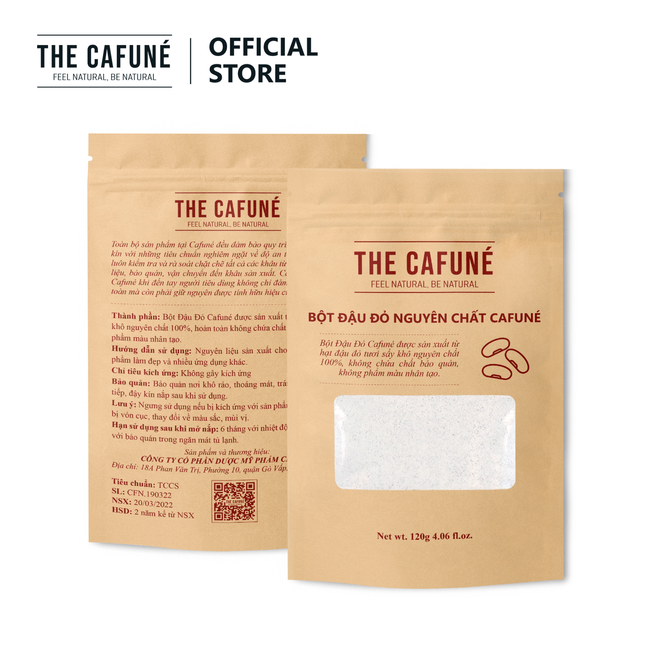 Bột đậu đỏ Cafuné – hữu cơ nguyên chất 100% (120 Gram)