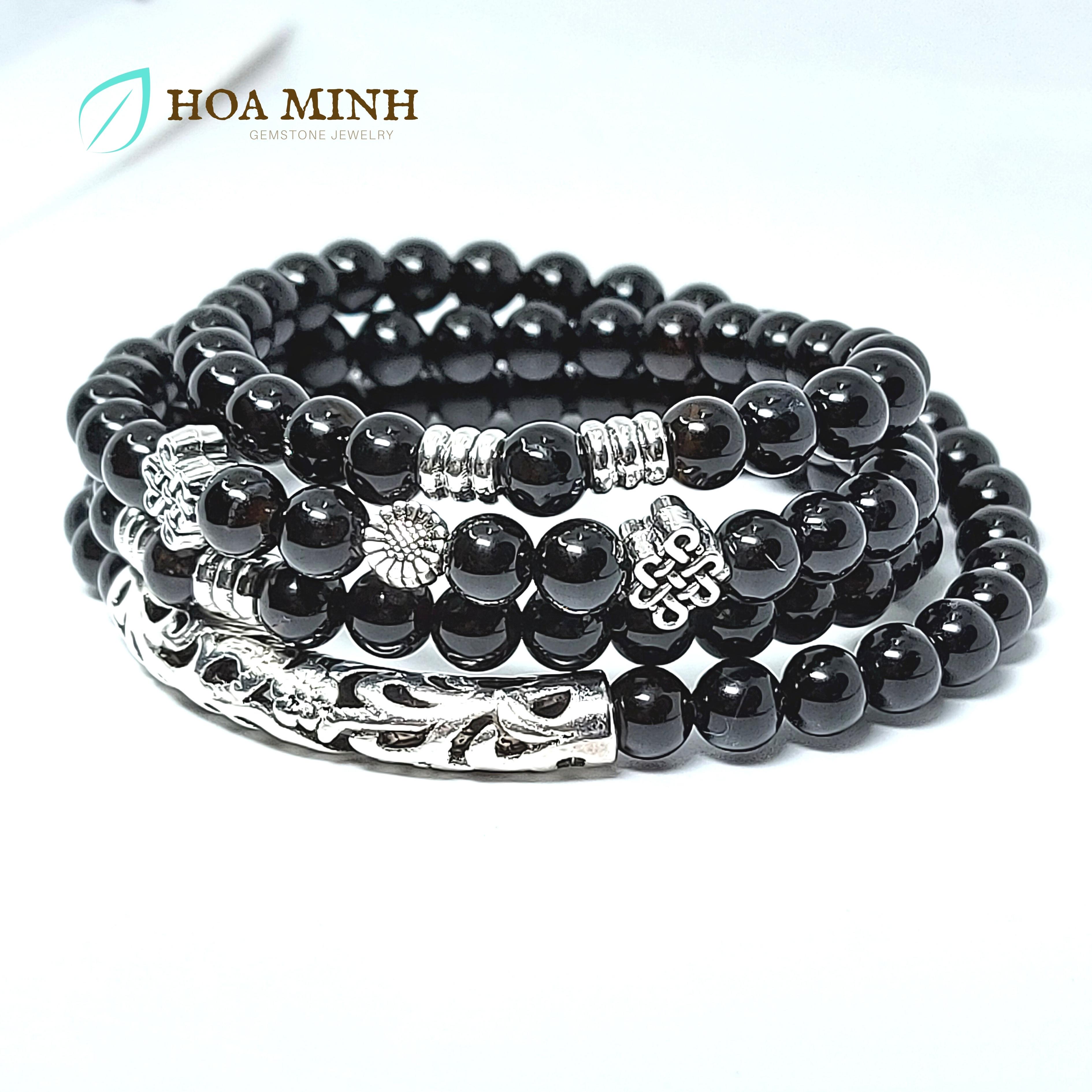 Chuỗi 108 hạt đá Mã Não 6 li | Hoa Minh Gem