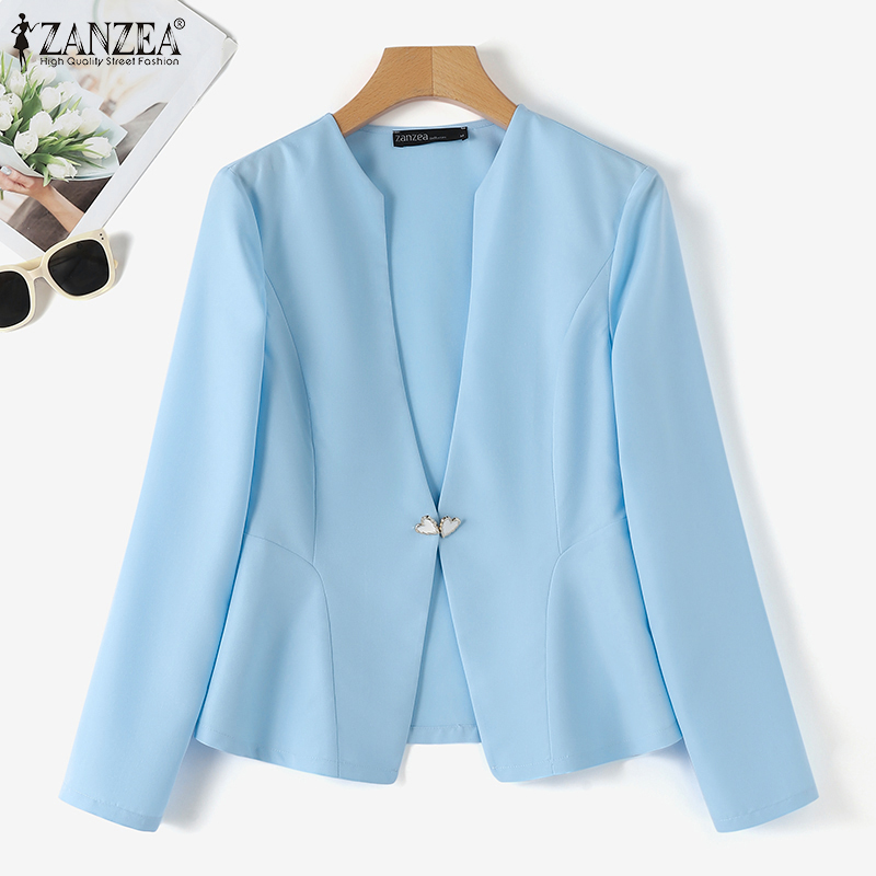 ZANZEA%20Korean%20Style%20Women's%20Blazer%20Elegant%20Office%20Collect%20Waist%20Long%20Sleeve%20O-Neck%20Plain%20Suit%20Jackets%20#11%20-%20Image%206
