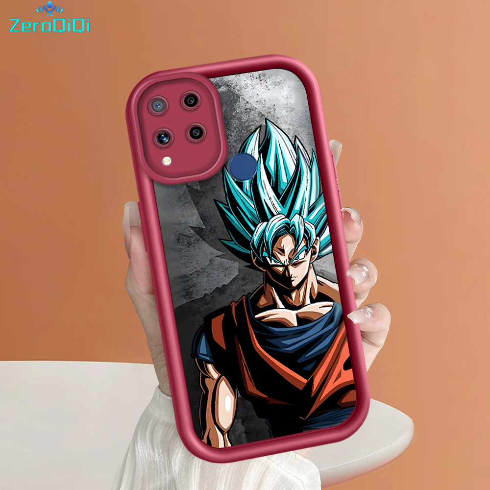 ZeroQiQi for Realme C15 Back Cover Anime Dragon Ball Soft Rubber Ladder Camera Protection Phone Case. 