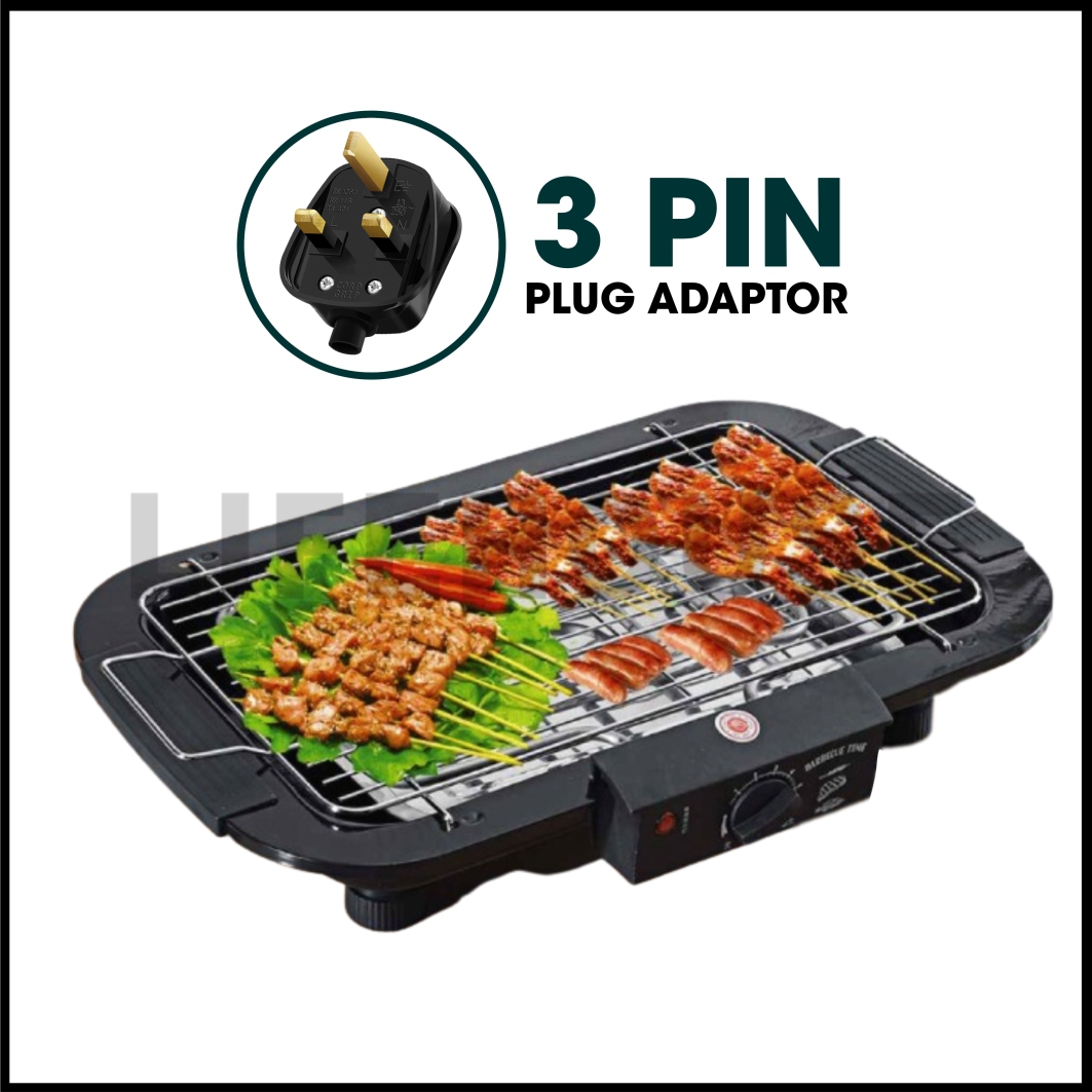 [3 PIN PLUG] Electric Barbeque Grill Outdoor Electric Grill Pan