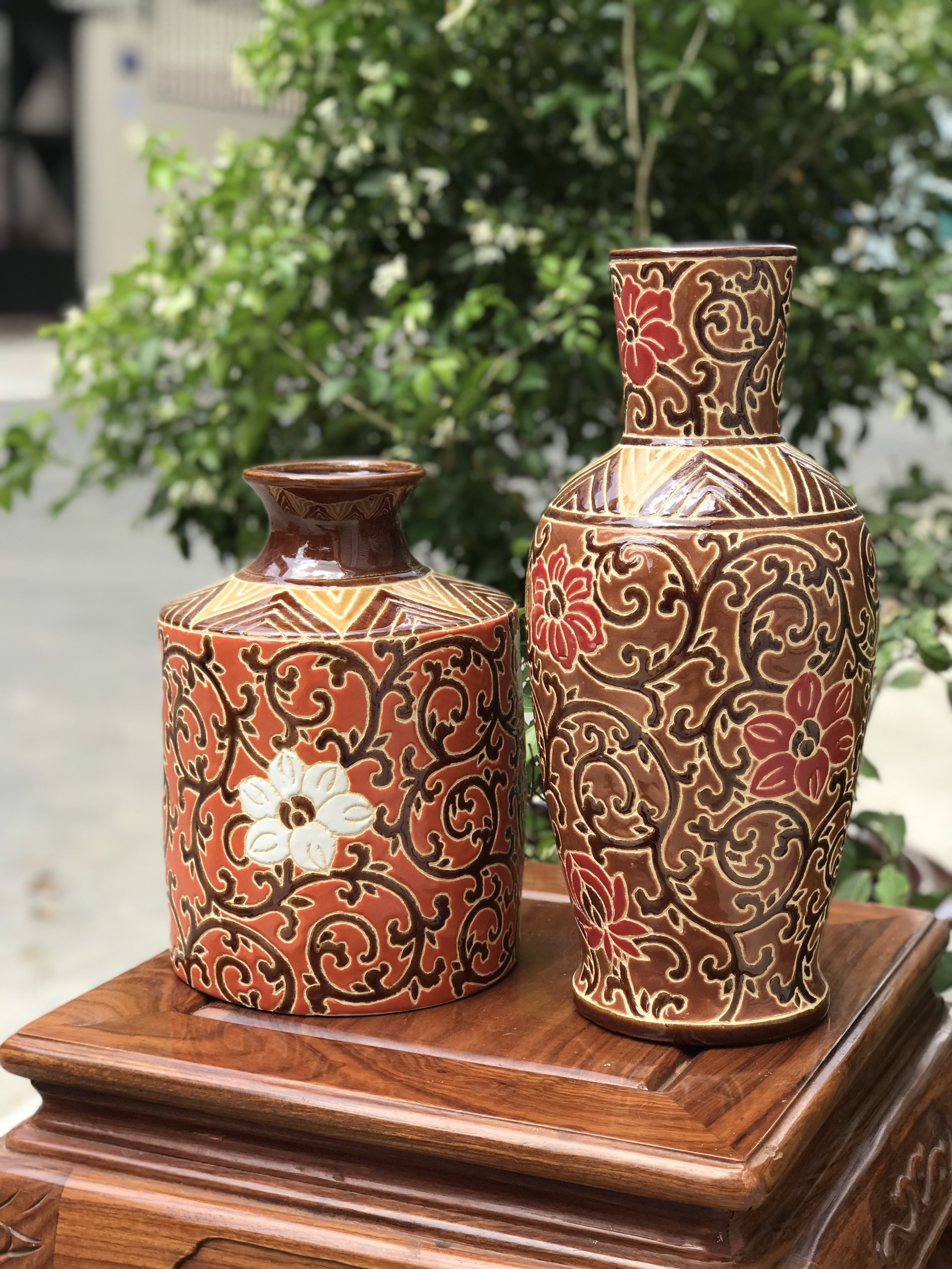 Bình hoa dây lá cam HN gốm sứ Nam bộ