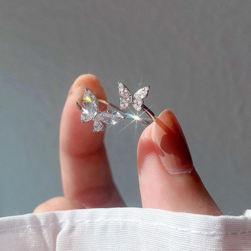 Yuanyan%20Shiny%20Cute%20Crystal%20Butterfly%20Zircon%20Rings%20for%20Women%20Girls%20Korean%20Minimalist%20Wedding%20Ring%20Adjustable%20Silver%20Color%20Ring%20Jewelry%20-%20Image%205