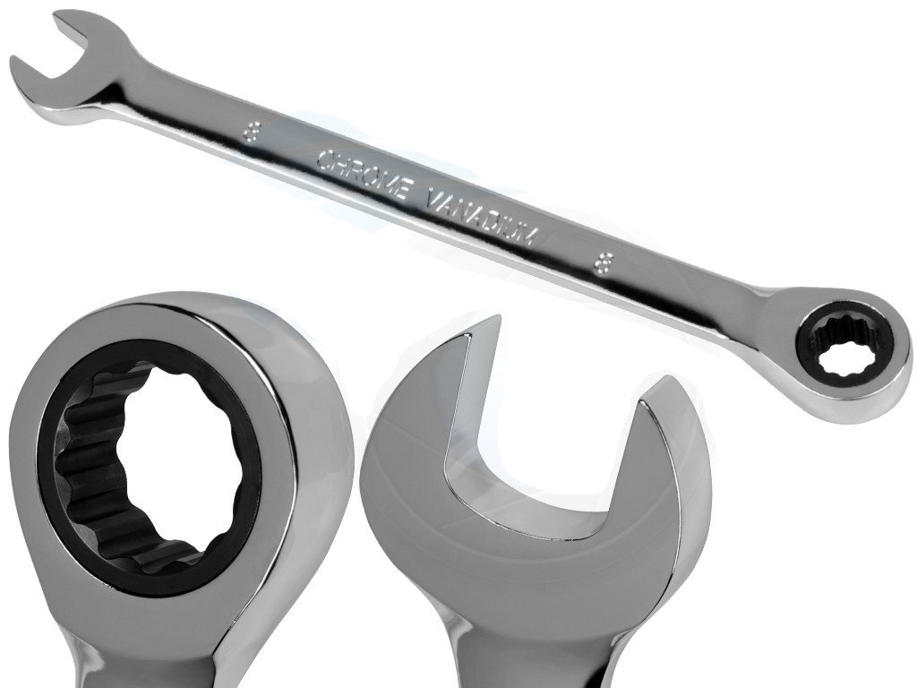 TOLSEN 14mm Ratchet Gear Spanner Fixed Head Combination Wrench Cr-V Model: 15210. 