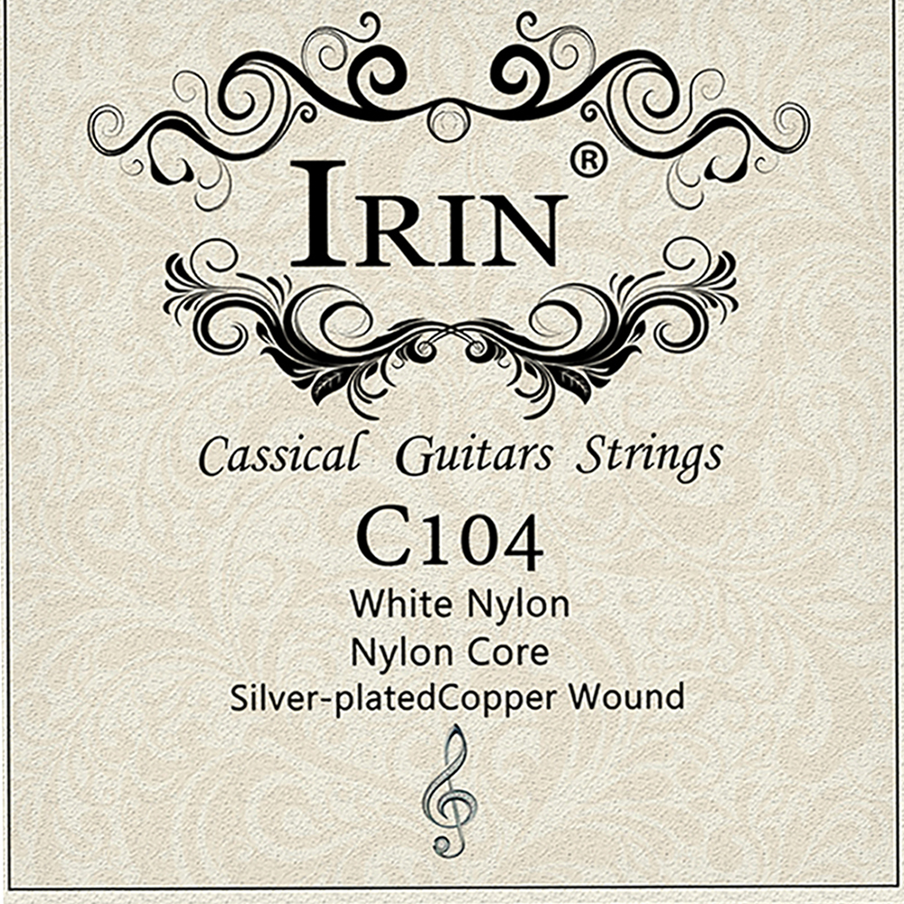 Acoustic Classical Guitar Strings Nylon Plated Copper Alloy Wound, 6pcs/set (.028-.043)