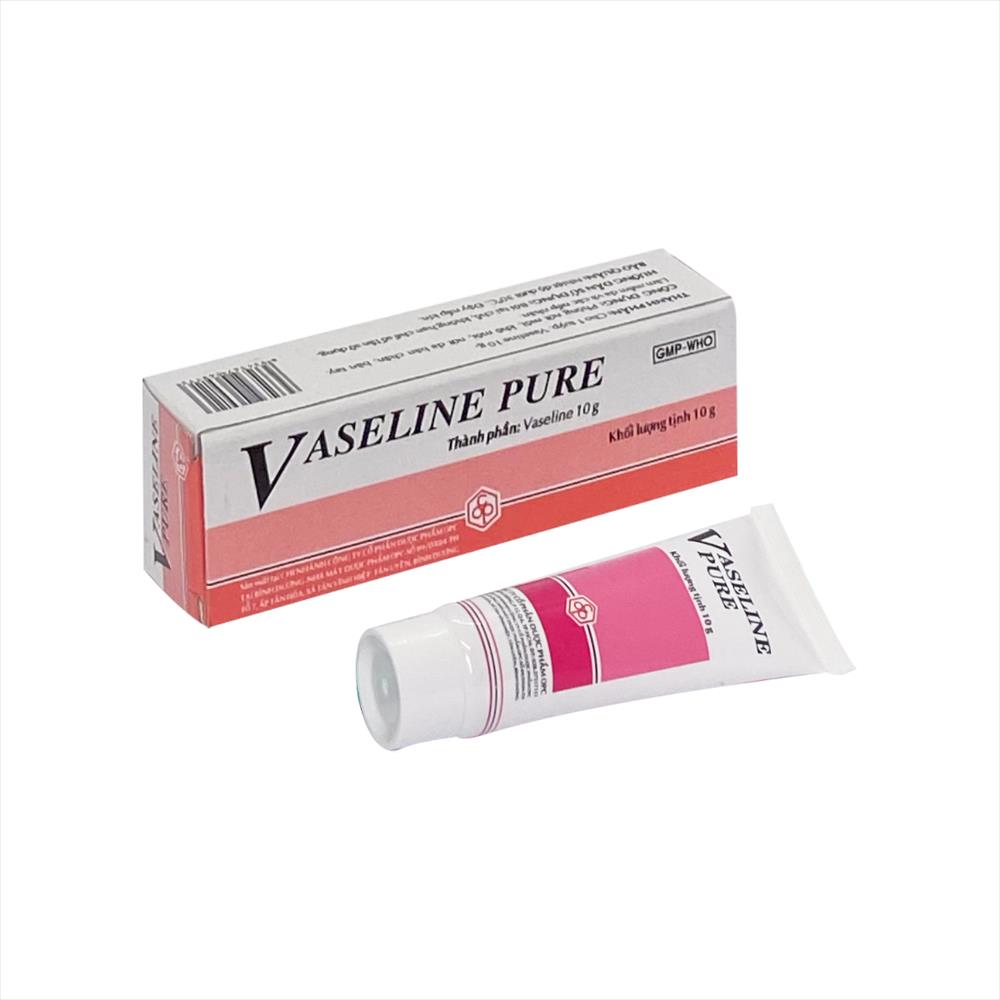 Vaseline pure dâu opc 10g kem dưỡng môi chống khô môi