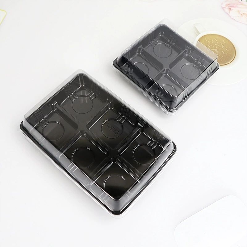 Hộp nhựa đựng bánh 4 ngăn - 6 ngăn set 50 bộ