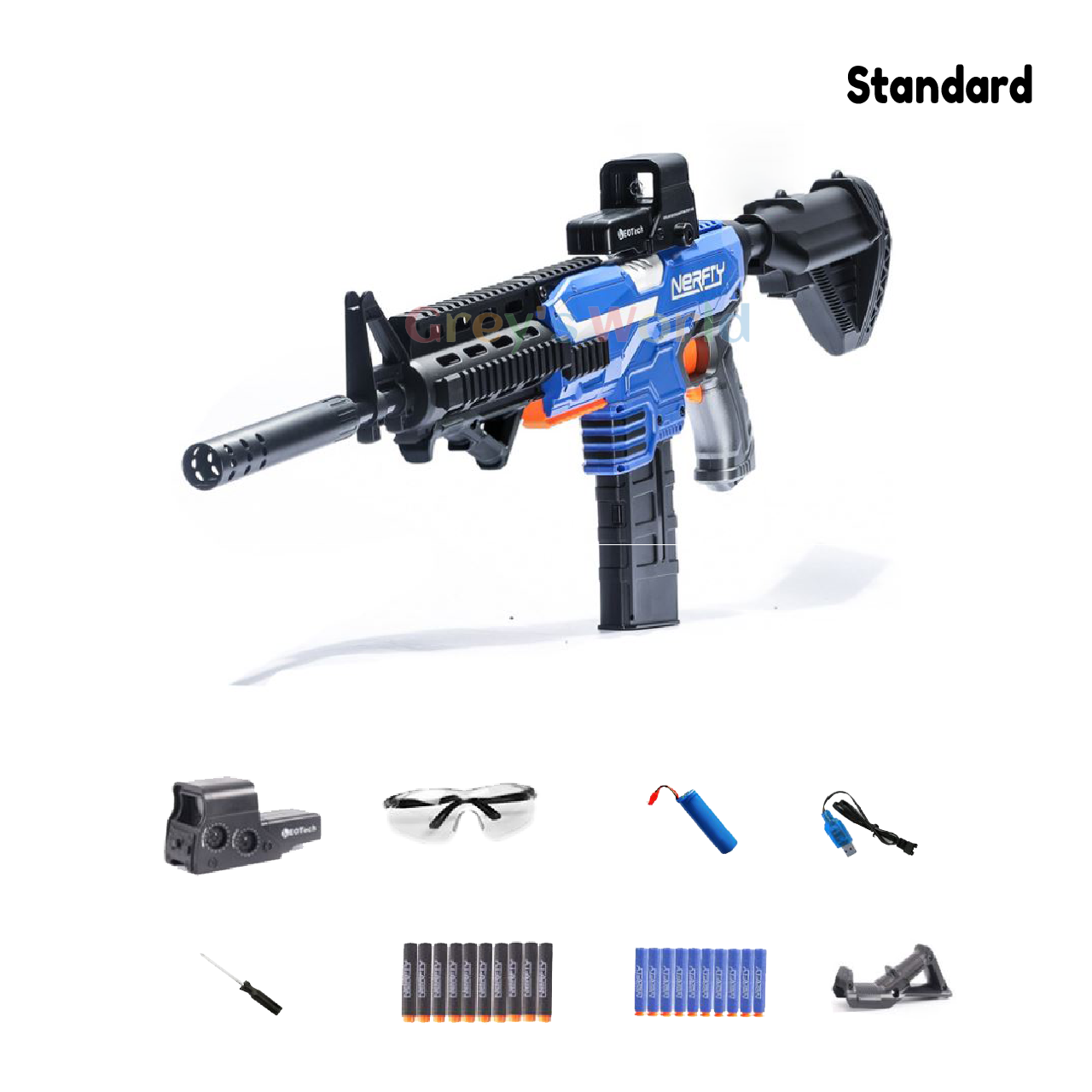 [Grey's World] LEFAN TOYS M416 Blaster Electric Nerf Rifle Machine ...