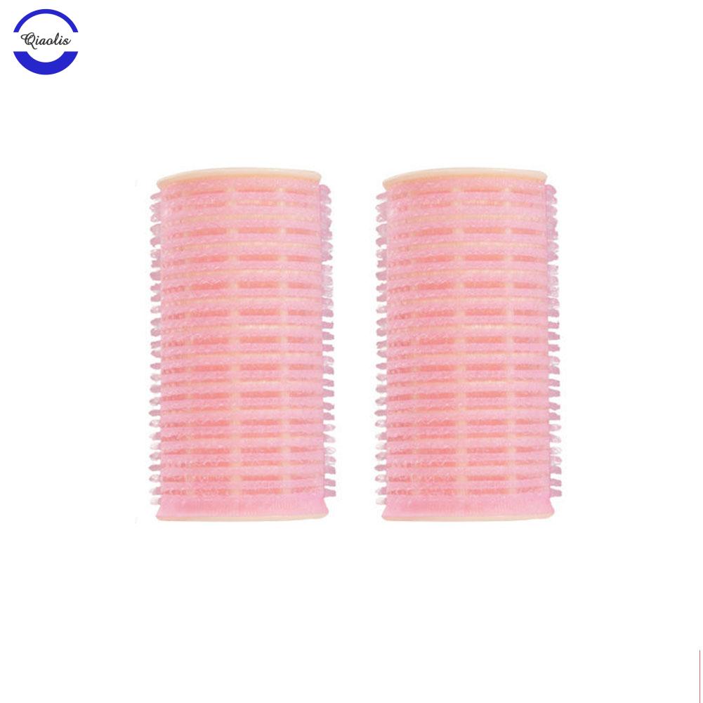 Qiaolis 2Pcs Plastic Hair Rollers Self Adhesive Manual Hair Curler Hair Rollers Long-lasting Fluffy Styling Hair Styling Tool for Women