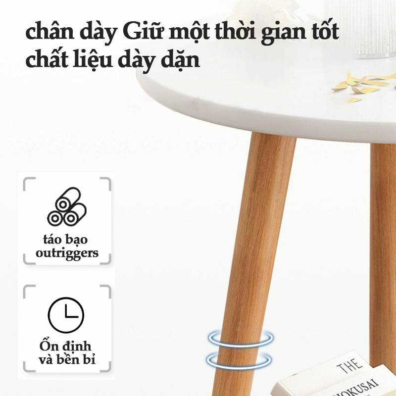 BOHO Bàn trà sofa hình tròn, nhiều kích thước và chiều cao