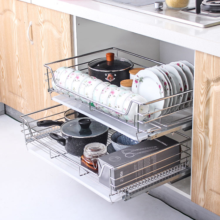 Kệ Ngăn Kéo Tủ Bếp 2 Tầng KB16