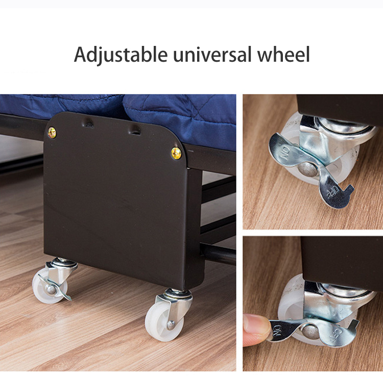 Three-fold portable folding bed thickened folding sponge bed simple accompanying bed mobile single lunch break bed
