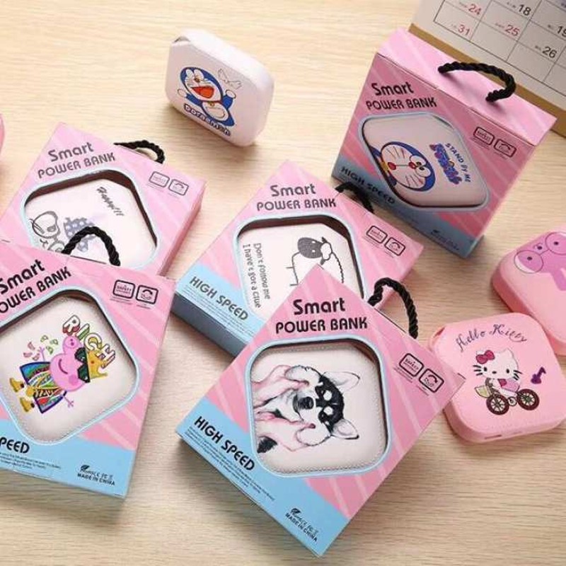 Sạc Dự Phòng Kute in hình đẹp Doremon Hello Kitty....(Kèm dây đeo)
