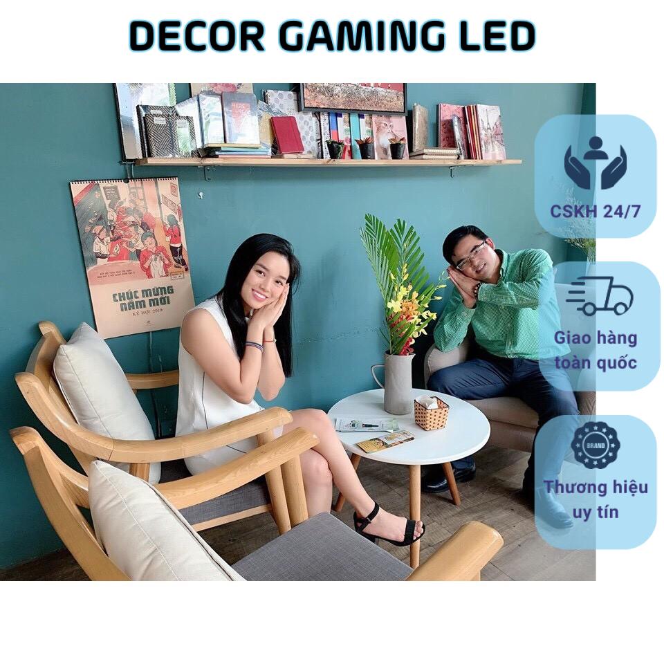 Bàn trà tròn, bàn sofa tròn mặt gỗ kích thước 60cm