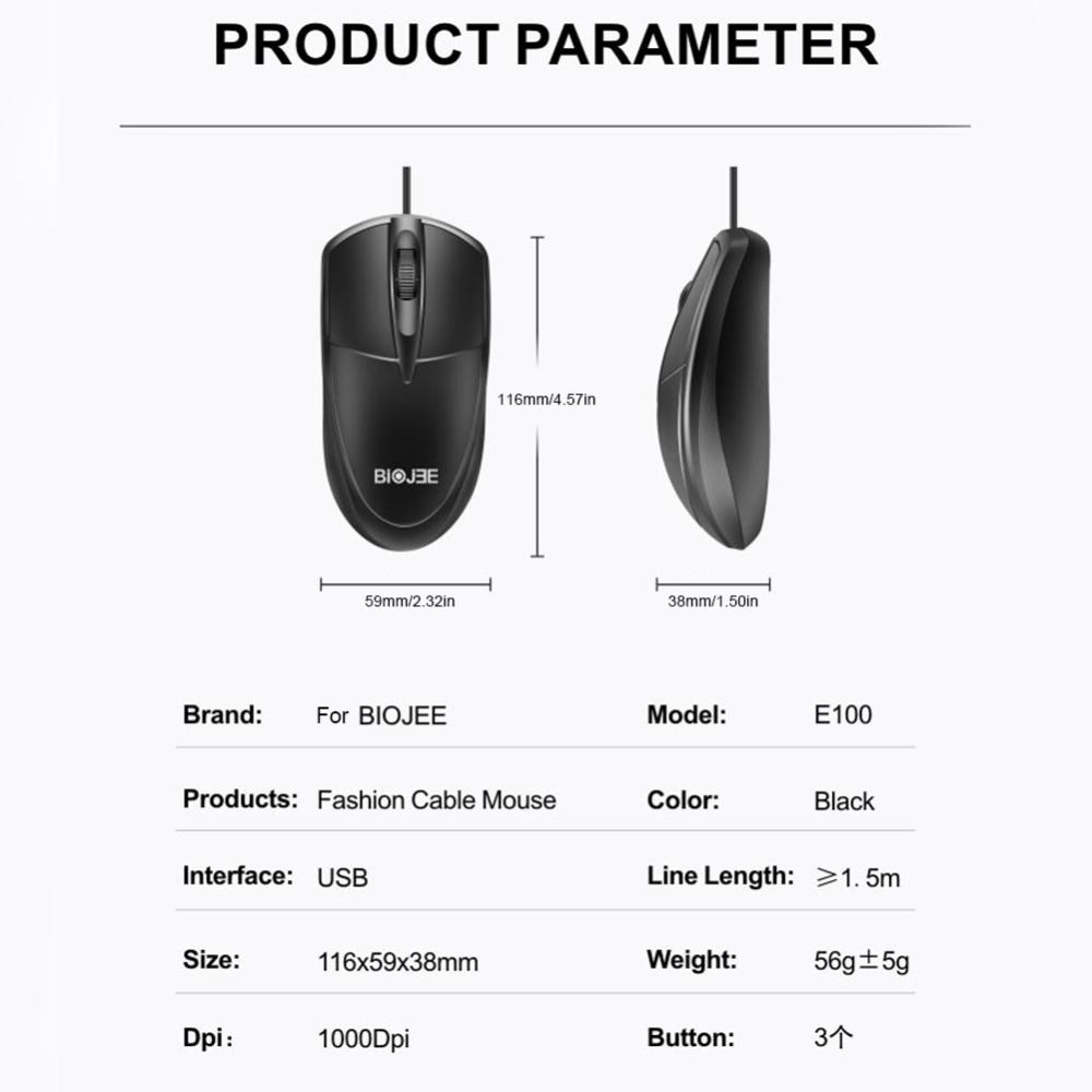 USB Wired Gaming Mouse Game LED Optical Mouse Universal Computer Mouse 3 Buttons PC Laptop Computer Accessories