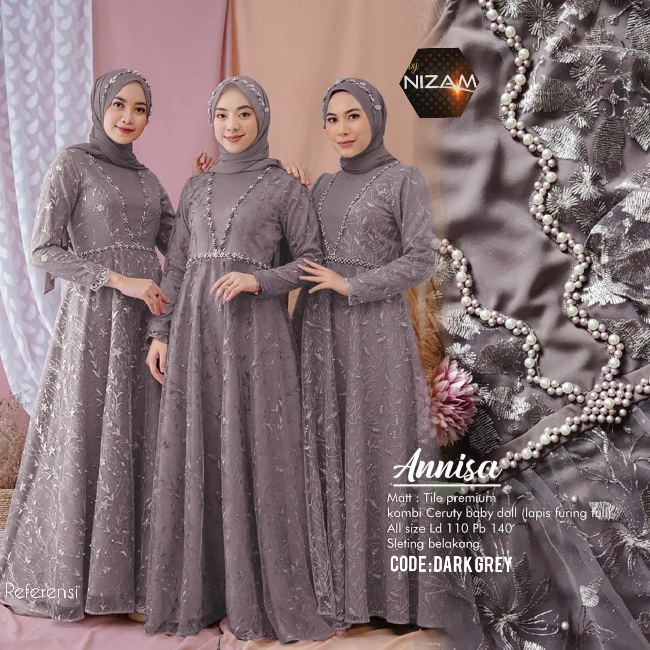 bridesmaid abu abu hijab