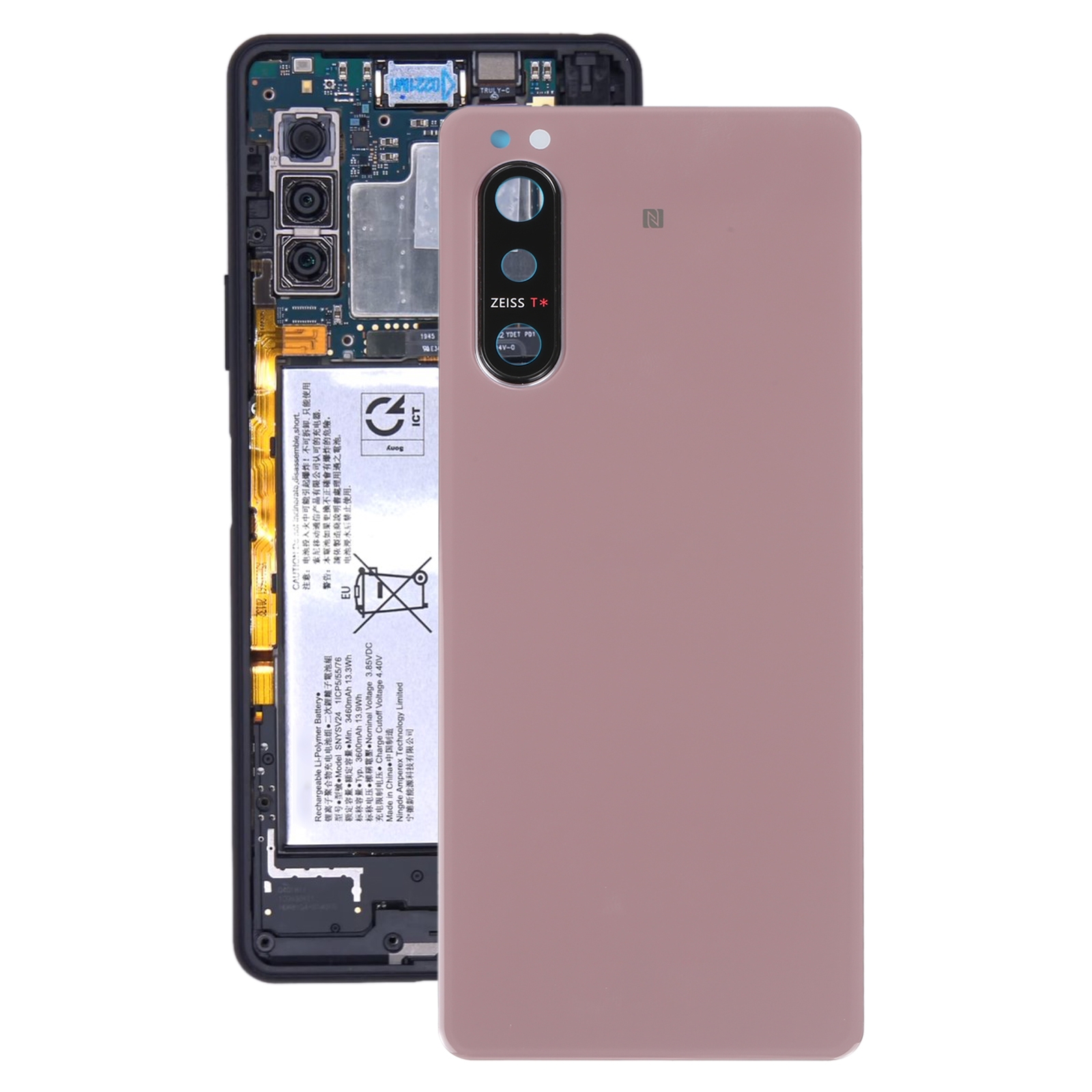 Back Cover with Camera Lens Cover for Sony Xperia 5 II