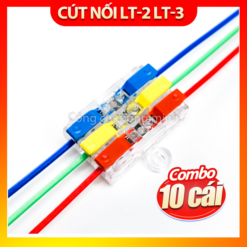 Combo 10 chiếc cút nối dây điện LT2 LT3 chịu tải 32A - dây tối đa 2.5mm2