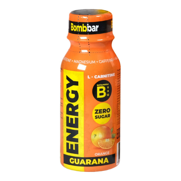 BOMBBAR, Energy, LCarnitine, Guarana 100 ml X 12 Shots, Select Flavors