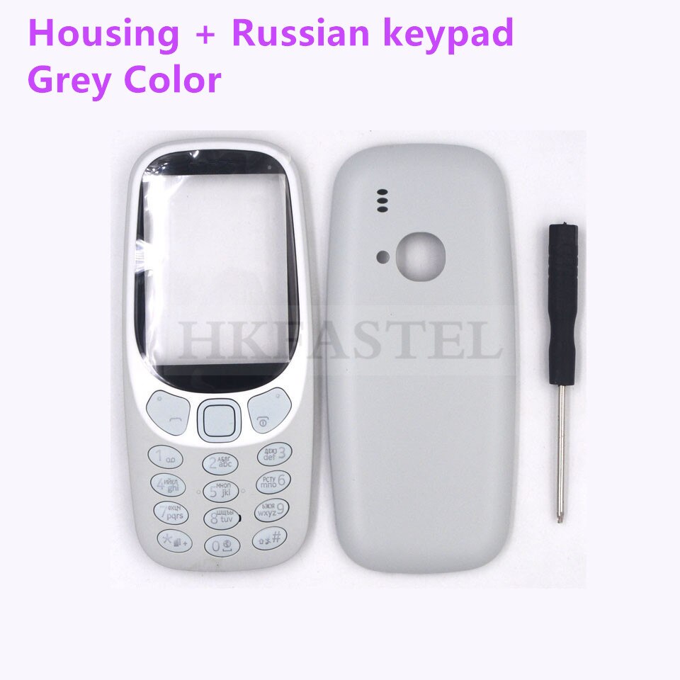 Hkfastel new original housing keyboard for nokia 3310 2017 dual sim card mobile phone housing cover case with keypad keyboard