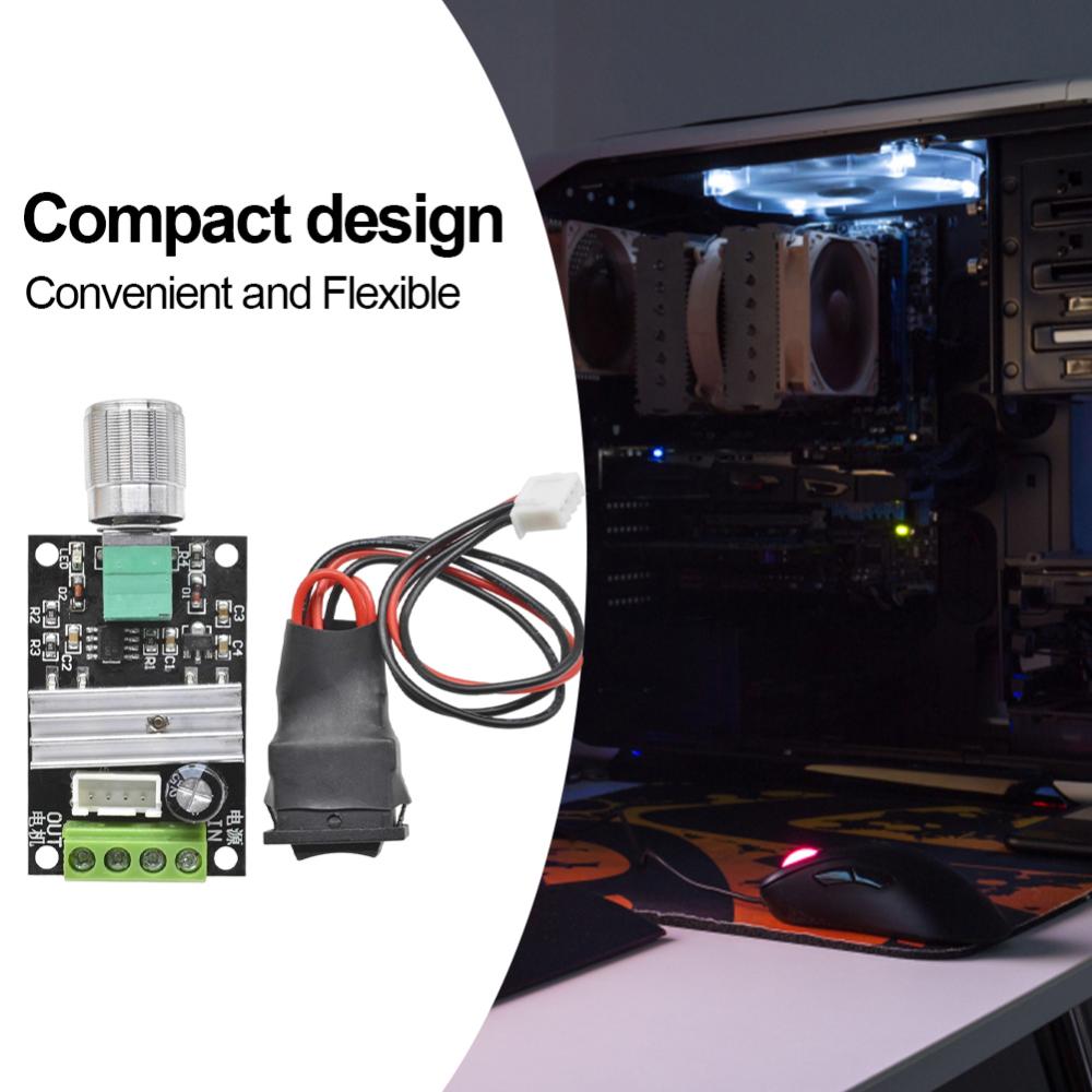DC 6V 12V 24V 28V DC Motor Speed Controller 3A Motor Speed Regulator Reversible Switch PWM Motor Controller Adjustable LED Light