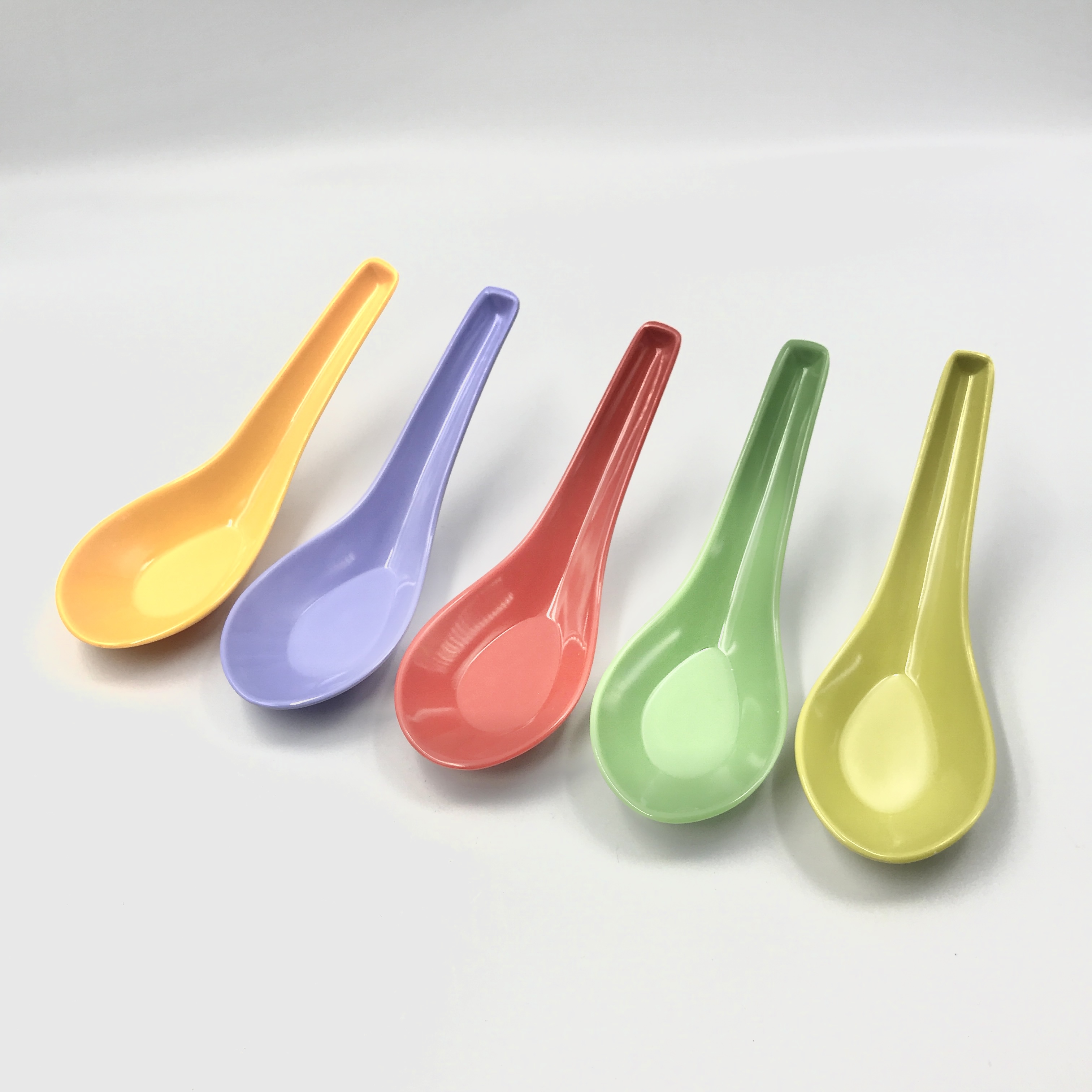 Durable 10pcs/set Melamine Rice Spoon Tableware Dinnerware Soup Spoons Imitation Ceramic Utensil 10, Green 
