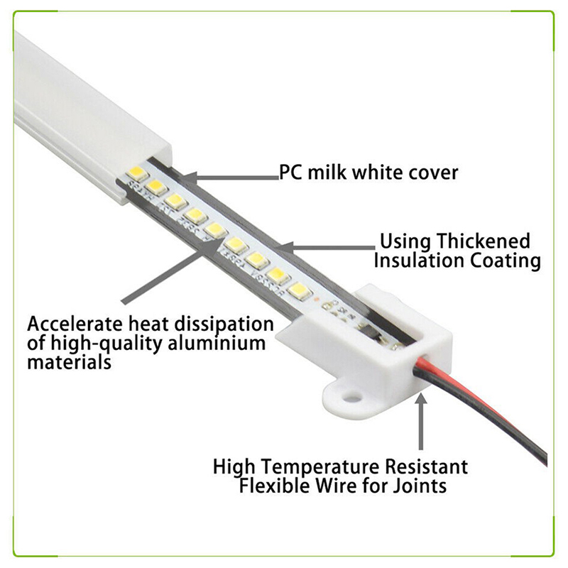 AC220V LED Bar Light High Brightness 2835 LED Clip 30cm 40cm 72LEDs Rigid Strip Saving LED Tubes. 