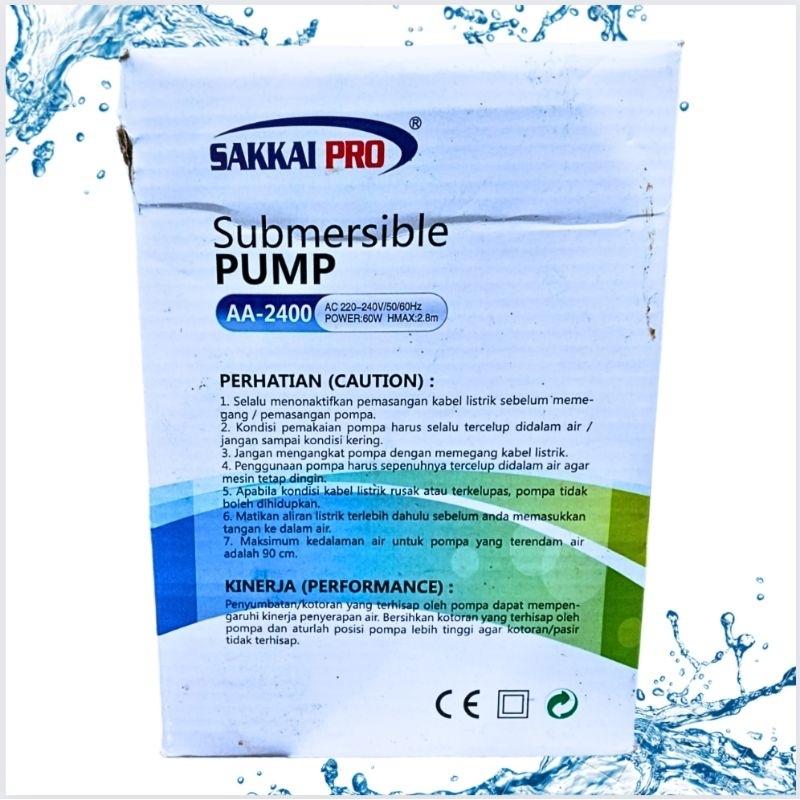 Pompa kolam air mancur SAKKAI PRO AA 2400