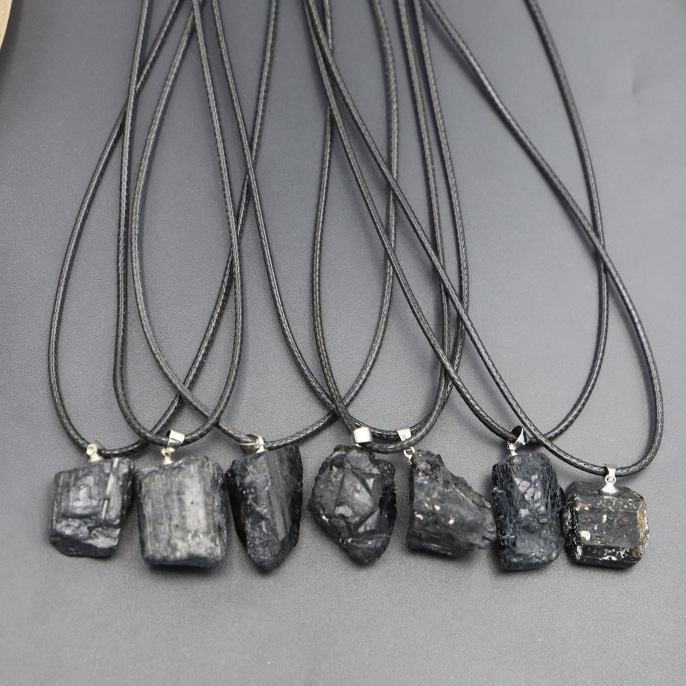 New%20Natural%20Black%20Tourmaline%20Necklace%20Mineral%20Rock%20Chakra%20Jewelry%20omen%20Quartz%20Crystal%20Stone%20Pendant%20for%20Irregular%20Shape%20-%20Image%2010