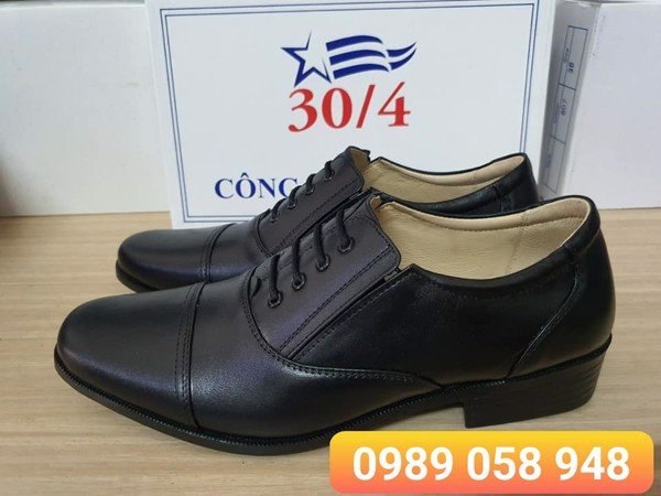 Giày da nam bảo vệ loại tốt da thật, bảo hành 12 tháng