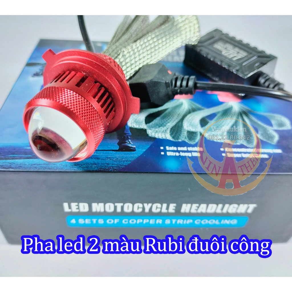 ĐÈN PHA LED BI CẦU MINI RUBY SIÊU PHẨM GOM ÁNH SÁNG CHUYÊN Ô TÔ - XE MÁY
