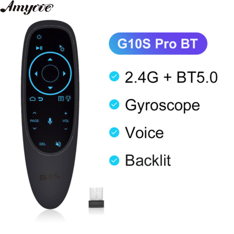 Smart Voice Remote Control Wireless Air Fly Mouse 2.4g G10 G10s Pro Gyroscope Ir Learning Compatible For Android Tv Box