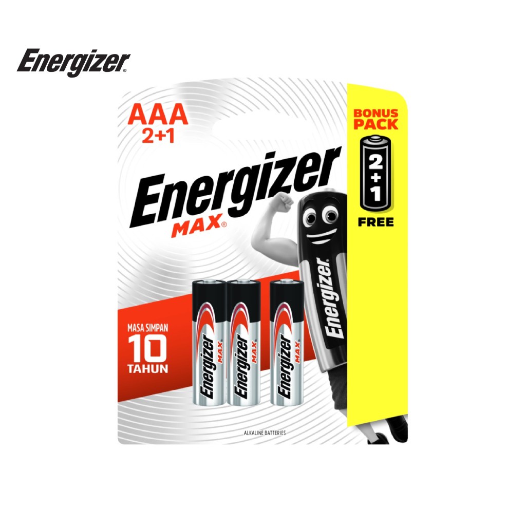 Pin AAA Energizer Max E92 BP2+1 - Vỉ 2 Tặng 1