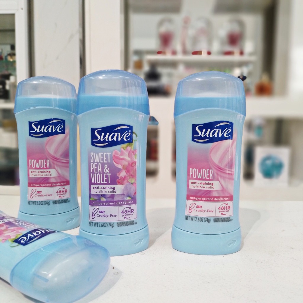 Lăn Sáp Khử Mùi Suave 24h Protection Invisible Solid 74g - Mỹ
