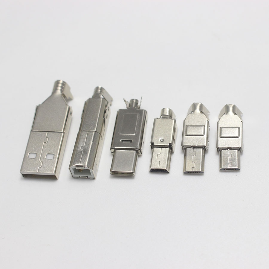 1set Micro Mini Type C Usb 2.0 Usb 3.1 Male Plug Connector Socket Jack Nickel/gold Plated For Diy Data Cable Hifi Audio Adapter