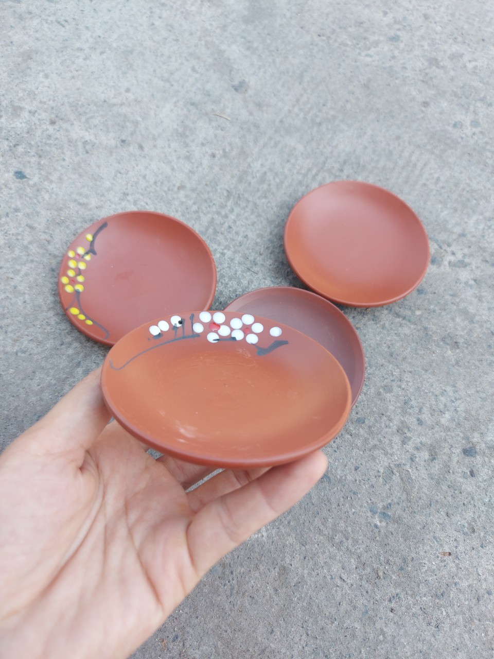 Set 06 Chén Uống Trà Đất Nung Bát Tràng