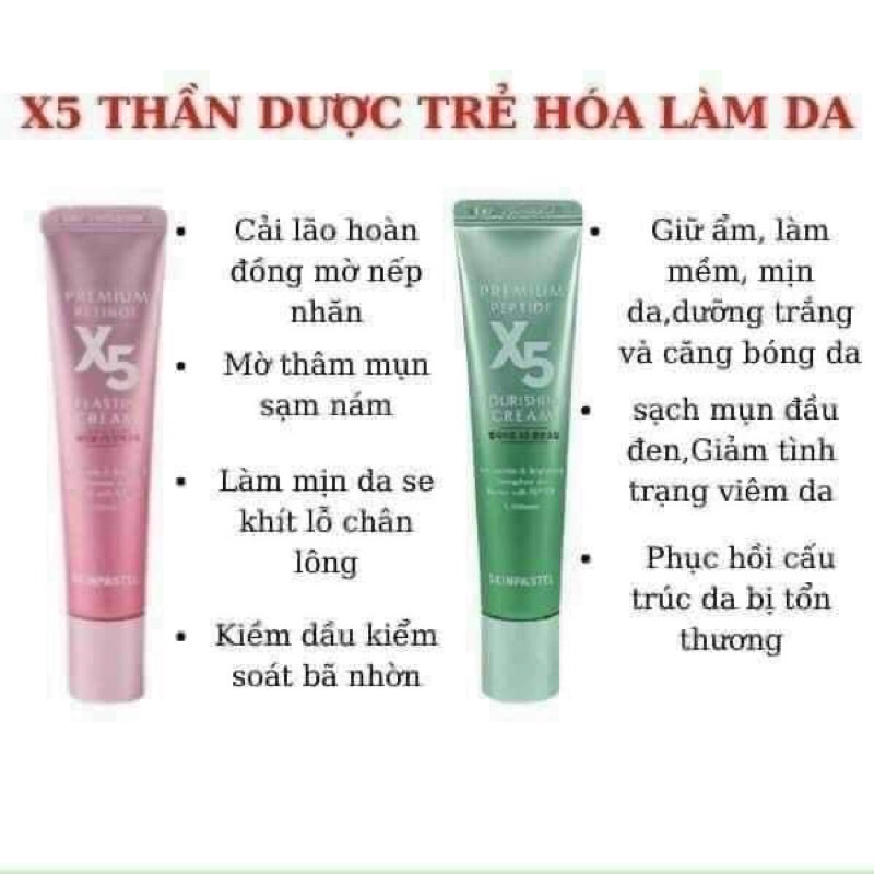 Kem Trẻ Hoá Phục Hồi Dưỡng Trắng Da Retinol X5 Premium Peptide Cream