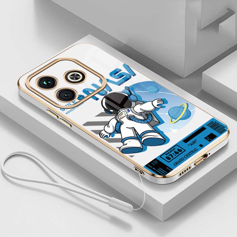 %5BFree%20Strap%5D%20Xiaomi%20Redmi%2013%20redmi13%2012%20Smile%20Astronaut%20nasa%20Square%20Phone%20Case%206D%20Plating%20Candy%20Soft%20Casing%20Cover%20-%20Image%202