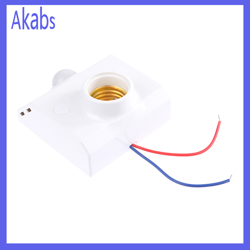 Akabs Automatic Human Body Infrared IR Sensor LED Bulb Light E27 Base Lamp Holder