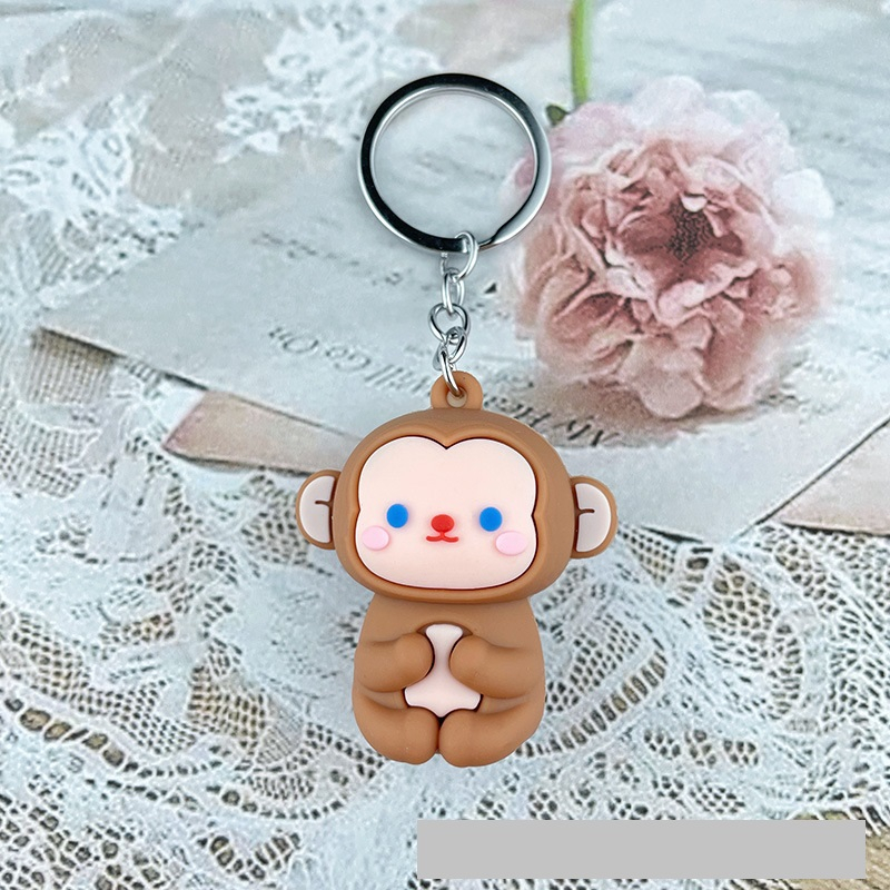 Móc khóa bò thỏ gấu cute