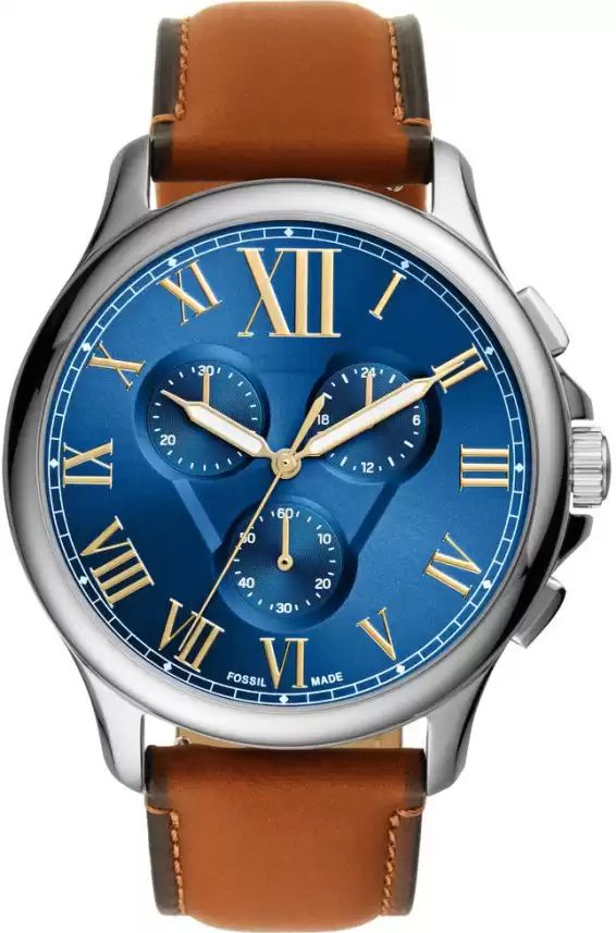 Powermatic] Fossil FS5640 Monty Chronograph Blue Dial Silver Tone