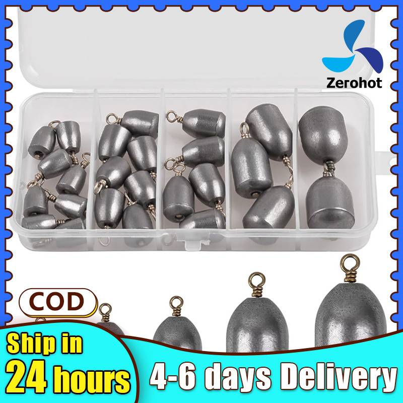 Fishing Iron Sinker Weights Kit Iron Weights Bass Casting Metal Fishing Sinker Weight Fishing Terminal Tackle For Fishing