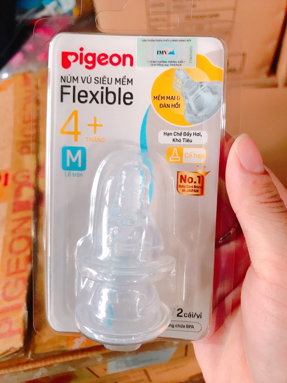 [CHÍNH HÃNG] NÚM SIÊU MỀM PIGEON CỔ HẸP SIZE S- M-Y-L-LL