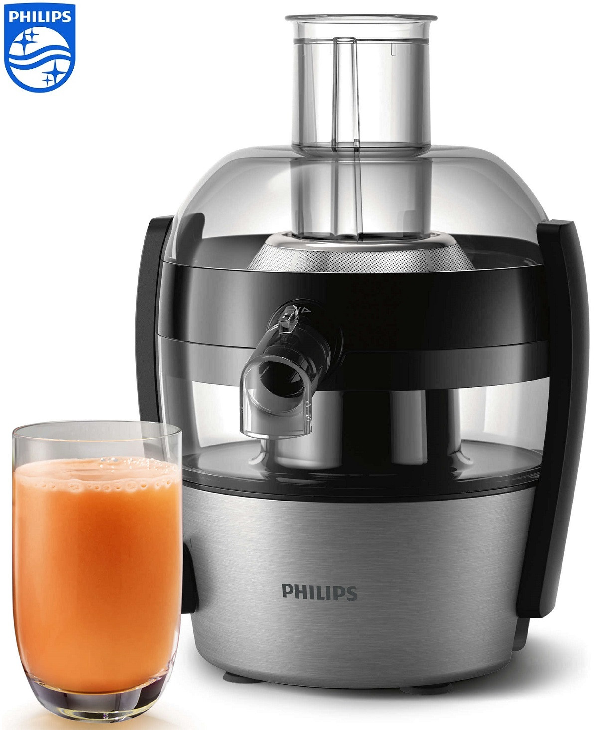 Máy ép trái cây Philips HR1836 0.5L (Đen) - Hàng nhập khẩu