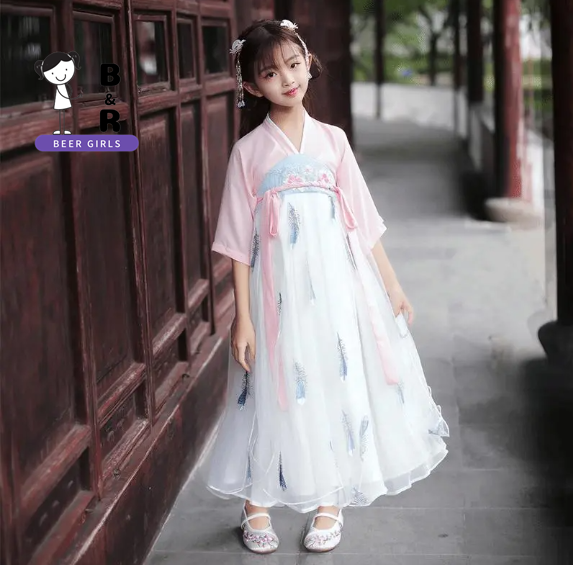 BEERGIRLS dress for Han girls' dress summer dress Tang girls' skirt