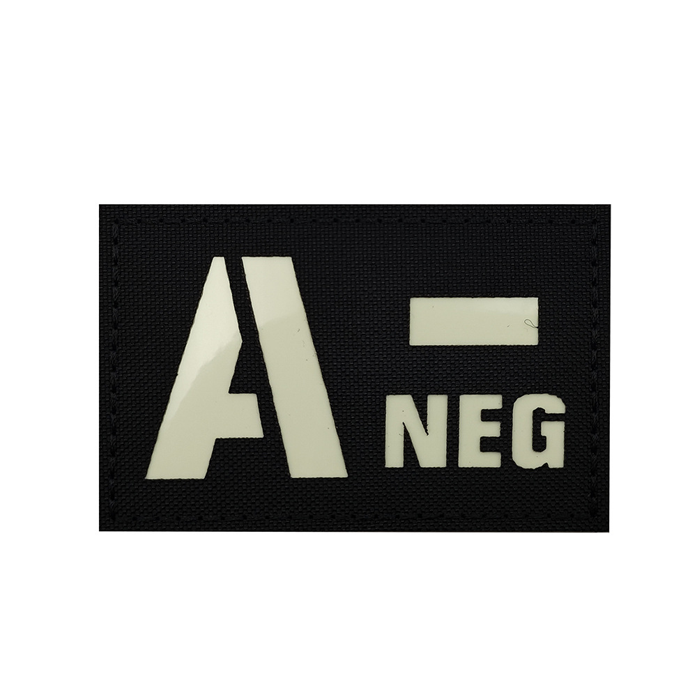 VIPERADE Multicam Ccamouflage Reflective Velcro Badge A B O Blood Type IR Identification Badge Night Morale Badge