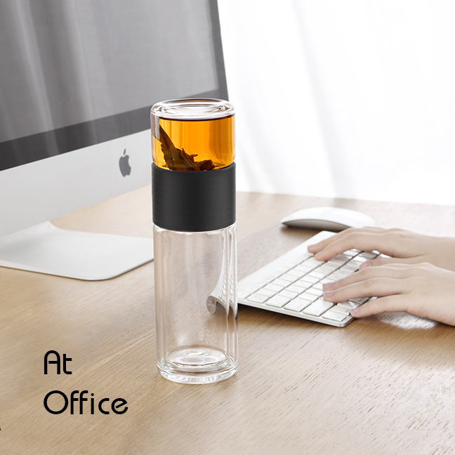Bình lọc trà travel Samadoyo C002C (nâu) 238mL